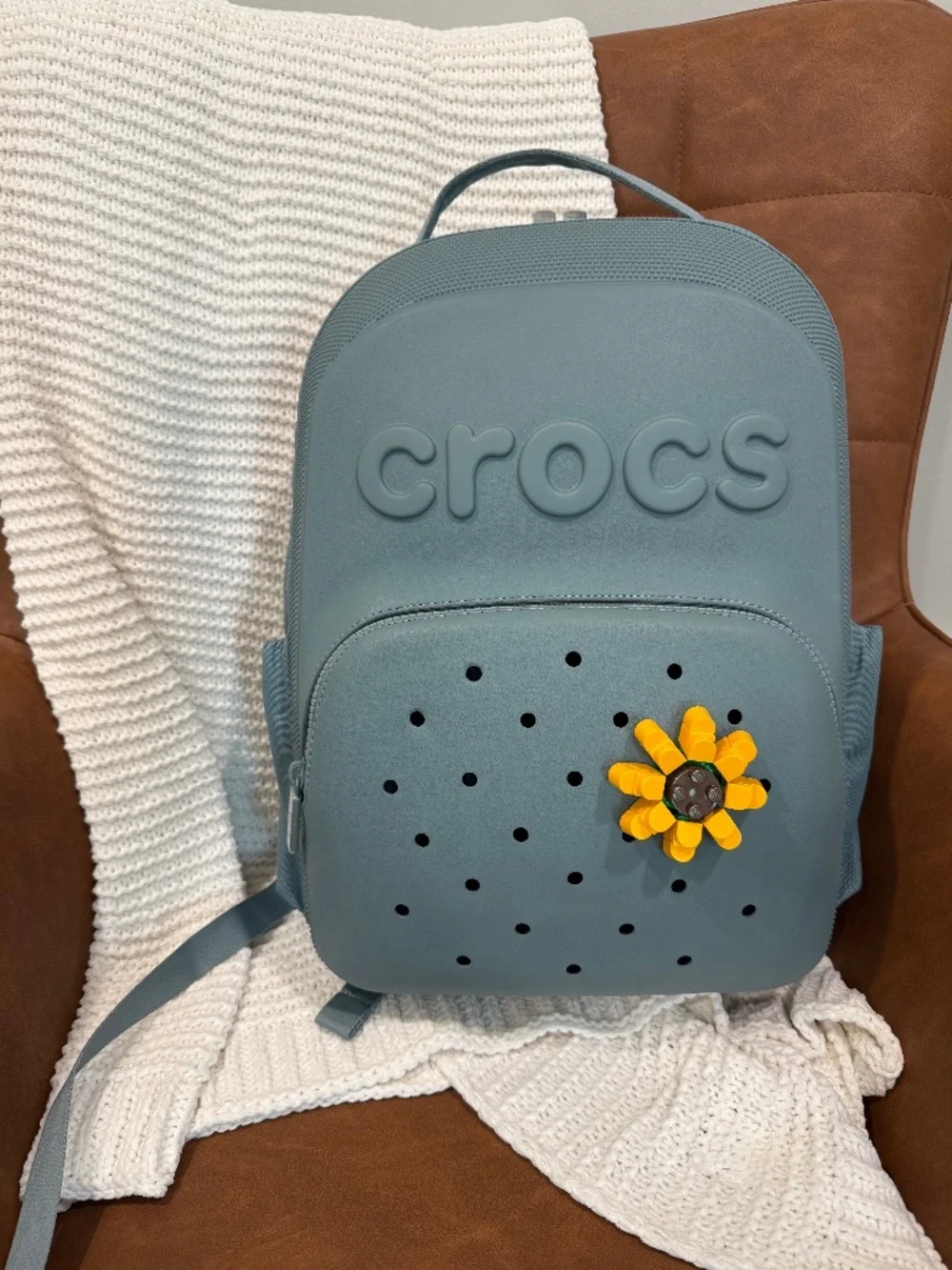 CROCS Classic Backpack W/ LEGO Sunflower Jibbit
